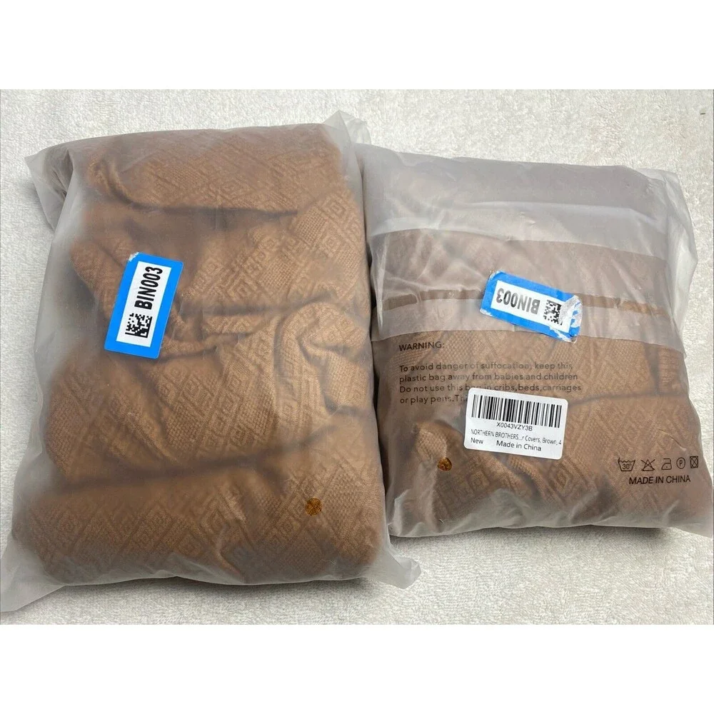 NORTHERN BROTHERS 8 Brown Seat Covers Dining Room Kitchen Chair Covers